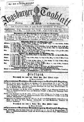 Augsburger Tagblatt Sonntag 4. Oktober 1863