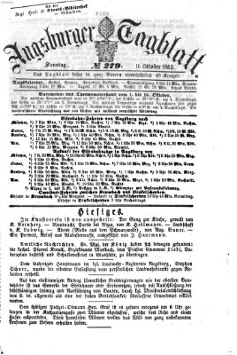 Augsburger Tagblatt Sonntag 11. Oktober 1863