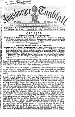 Augsburger Tagblatt Dienstag 13. Oktober 1863