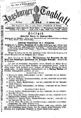 Augsburger Tagblatt Freitag 16. Oktober 1863