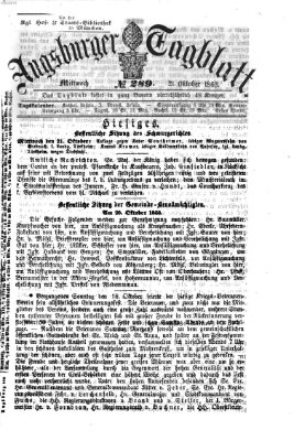 Augsburger Tagblatt Mittwoch 21. Oktober 1863