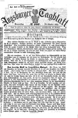 Augsburger Tagblatt Donnerstag 29. Oktober 1863