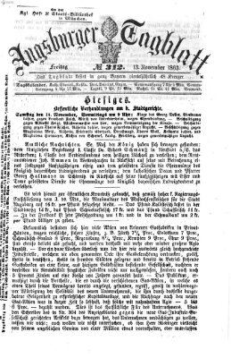 Augsburger Tagblatt Freitag 13. November 1863