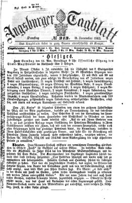 Augsburger Tagblatt Samstag 14. November 1863