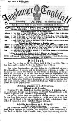 Augsburger Tagblatt Donnerstag 26. November 1863