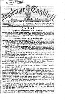 Augsburger Tagblatt Montag 14. Dezember 1863