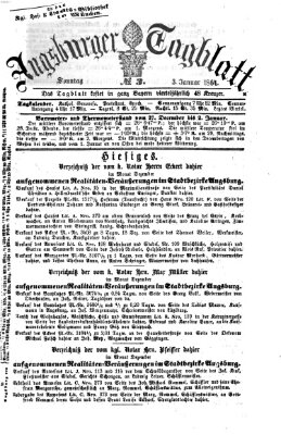 Augsburger Tagblatt Sonntag 3. Januar 1864