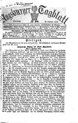 Augsburger Tagblatt Sonntag 10. Januar 1864