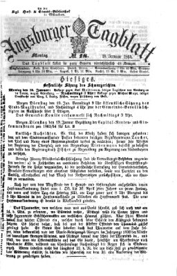 Augsburger Tagblatt Montag 18. Januar 1864