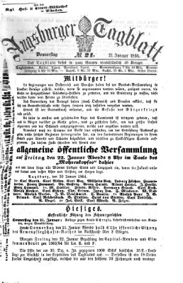 Augsburger Tagblatt Donnerstag 21. Januar 1864