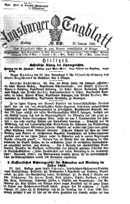 Augsburger Tagblatt Freitag 22. Januar 1864