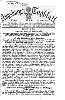 Augsburger Tagblatt Samstag 23. Januar 1864