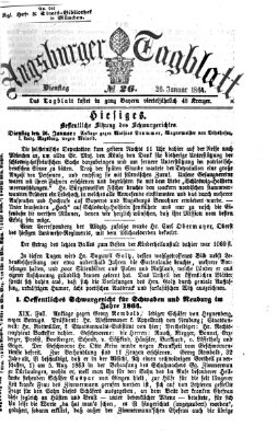 Augsburger Tagblatt Dienstag 26. Januar 1864