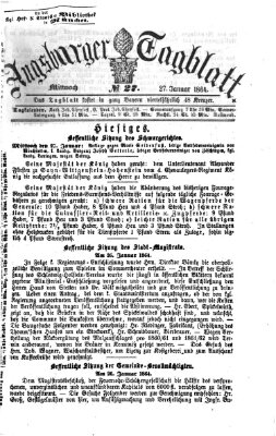 Augsburger Tagblatt Mittwoch 27. Januar 1864