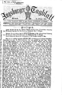 Augsburger Tagblatt Mittwoch 10. Februar 1864