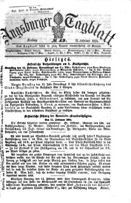 Augsburger Tagblatt Freitag 12. Februar 1864