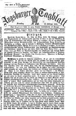 Augsburger Tagblatt Samstag 13. Februar 1864