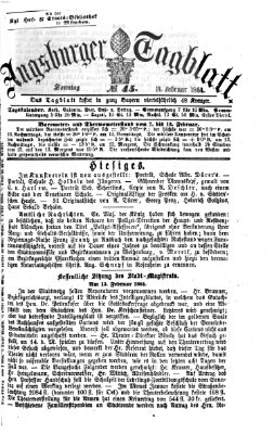 Augsburger Tagblatt Sonntag 14. Februar 1864