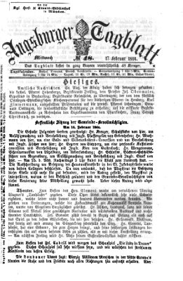 Augsburger Tagblatt Mittwoch 17. Februar 1864