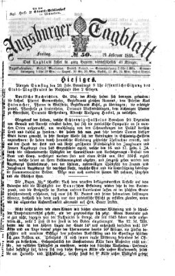 Augsburger Tagblatt Freitag 19. Februar 1864