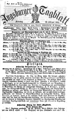 Augsburger Tagblatt Sonntag 28. Februar 1864