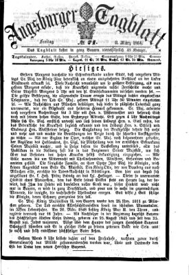 Augsburger Tagblatt Freitag 11. März 1864