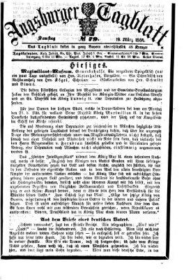 Augsburger Tagblatt Samstag 19. März 1864