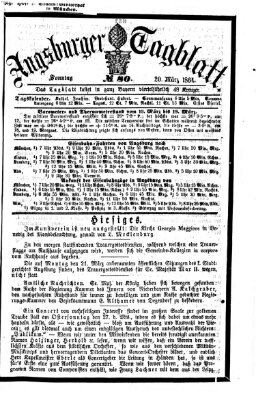 Augsburger Tagblatt Sonntag 20. März 1864