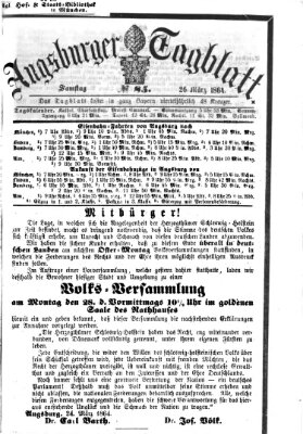 Augsburger Tagblatt Samstag 26. März 1864