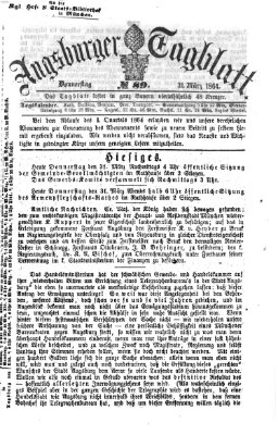 Augsburger Tagblatt Donnerstag 31. März 1864