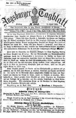 Augsburger Tagblatt Freitag 15. April 1864