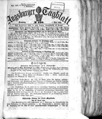 Augsburger Tagblatt Sonntag 1. Mai 1864