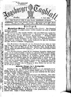 Augsburger Tagblatt Samstag 4. Juni 1864