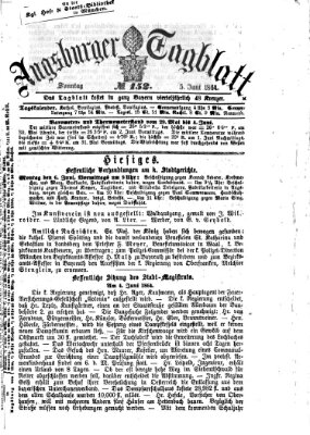 Augsburger Tagblatt Sonntag 5. Juni 1864