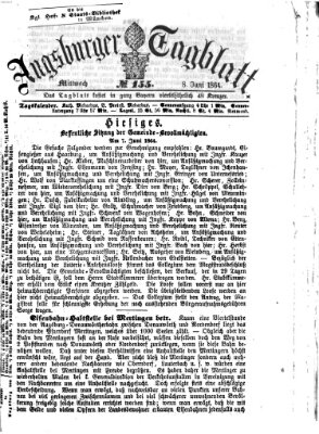 Augsburger Tagblatt Mittwoch 8. Juni 1864