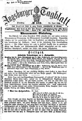 Augsburger Tagblatt Samstag 25. Juni 1864