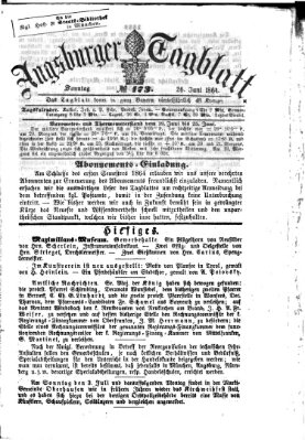 Augsburger Tagblatt Sonntag 26. Juni 1864