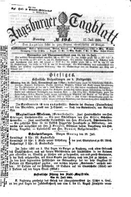 Augsburger Tagblatt Sonntag 17. Juli 1864