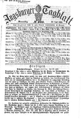 Augsburger Tagblatt Donnerstag 28. Juli 1864