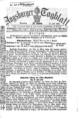 Augsburger Tagblatt Sonntag 31. Juli 1864