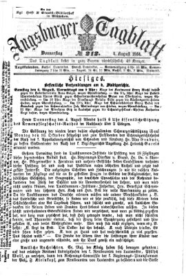 Augsburger Tagblatt Donnerstag 4. August 1864