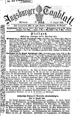 Augsburger Tagblatt Mittwoch 17. August 1864