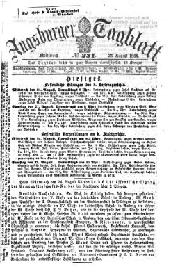 Augsburger Tagblatt Mittwoch 24. August 1864