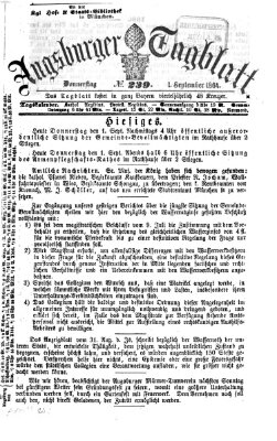 Augsburger Tagblatt Donnerstag 1. September 1864