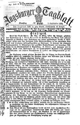 Augsburger Tagblatt Samstag 3. September 1864