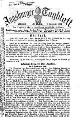 Augsburger Tagblatt Mittwoch 7. September 1864