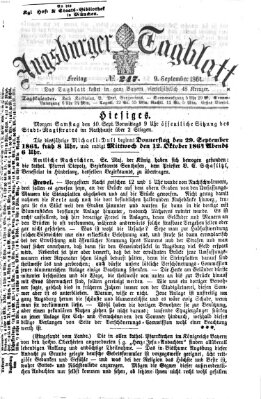 Augsburger Tagblatt Freitag 9. September 1864