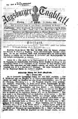 Augsburger Tagblatt Sonntag 2. Oktober 1864