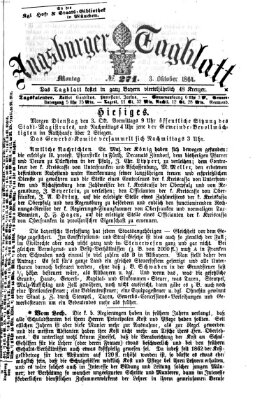 Augsburger Tagblatt Montag 3. Oktober 1864