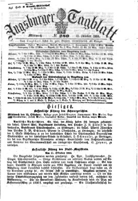 Augsburger Tagblatt Mittwoch 12. Oktober 1864